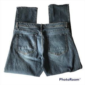 MBX Denim SLIM STRETCH Men's Size W34 L30 Stone Washed Straight Leg Blue Jeans